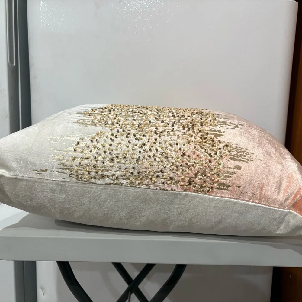 Z Gallerie Joie De Vivre 22” Pillow Blush